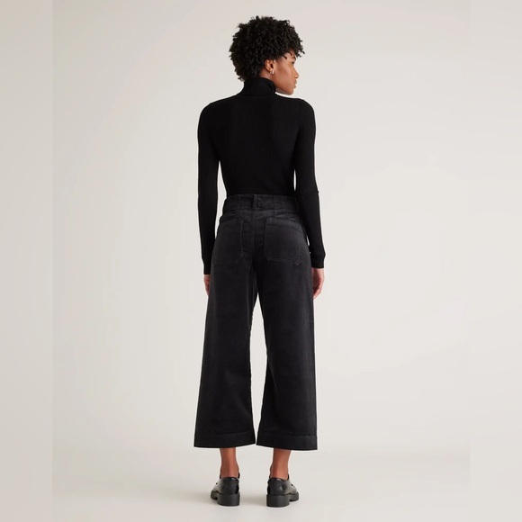 NWT!! Quince Organic Stretch Corduroy Cropped Wide Leg Pants - Picture 5 of 8